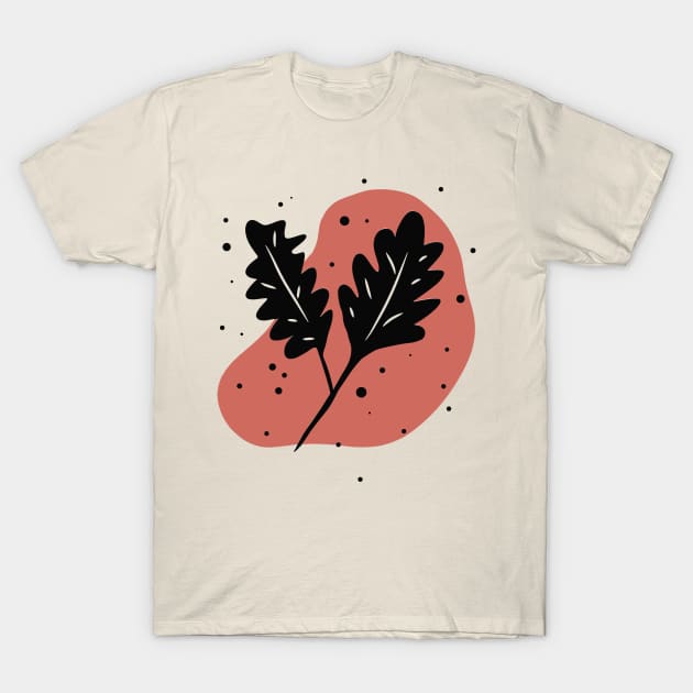 natural pink leaf T-Shirt by viovi